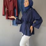 Yandan Düğmeli Broşlu Gömlek